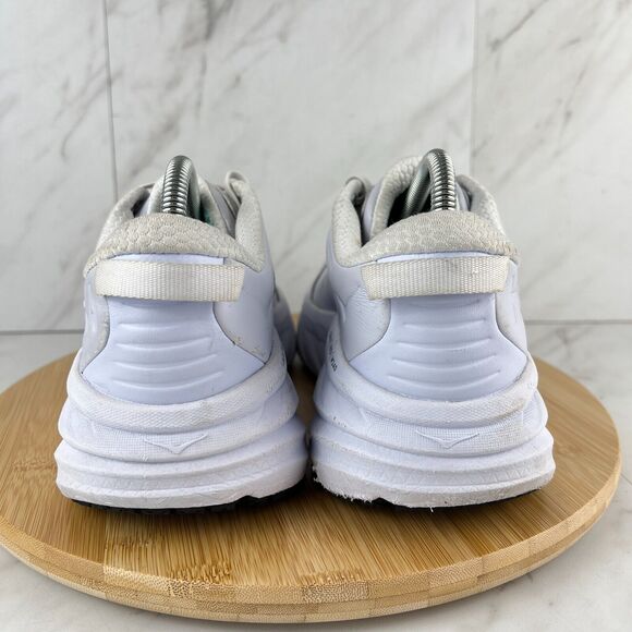 Hoka One One Bondi SR Womens Size 9 White Slip Resistant Sneakers Shoes 1110521 - Picture 2 of 8